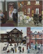 Tom Dodson (British 1910-1991): 'Queen for a Day' 'The Day After Christmas' and Children Playing in