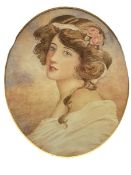 English School Early 20th century): Portrait of a Young Woman