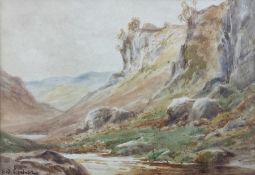Sidney Valentine Gardner (Staithes Group 1869-1957): Valley Landscape