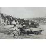 J Barrie Robinson (Early 20th century): 'Staithes' Quayside