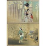Japanese School (19th century): Kimono Clad Women