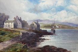 Walter Linsley Meegan (British c1860-1944): Figure in a Coastal Landscape