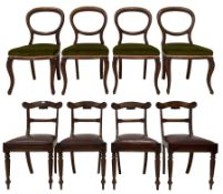 Harlequin set of eight 19th century mahogany dining room chairs