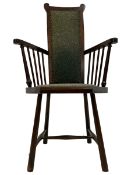 Arts and Crafts Liberty design mahogany framed elbow chair