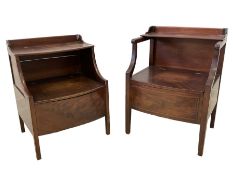 George III mahogany night commodes