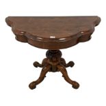 Victorian rosewood serpentine tea table