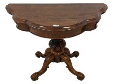 Victorian rosewood serpentine tea table