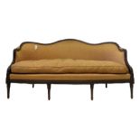 Hepplewhite design mahogany framed two seat settee