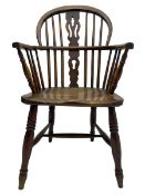 19th century elm and ash Windsor armchair