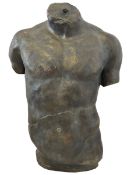 Bronze effect Classical design composite indoor or garden ornament of a torso fragment
