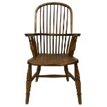 19th century elm and ash Windsor chair