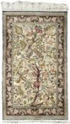 Iranian silk and cotton rug