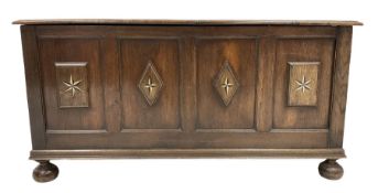 19th century oak coffer or blanket chest
