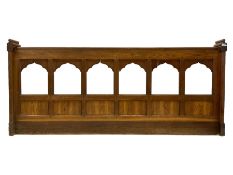 19th century oak ecclesiastical church rail or pew divider