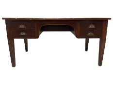 Early 20th century mahogany Ministry of Defence kneehole desk