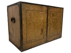 19th century scumbled pine sea chest or cupboard