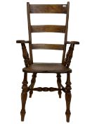 Elm and beech farmhouse armchair