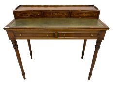 Edwardian Revival yew wood writing desk