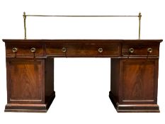 George III mahogany break-front sideboard