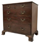 George III mahogany straight-front chest