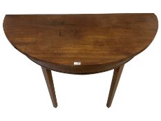 George III mahogany D-end console table