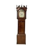 William Hellewell of Leeds - Mid 19th century mahogany 8-day longcase clock
