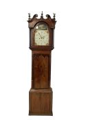 William Hellewell of Leeds - Mid 19th century mahogany 8-day longcase clock