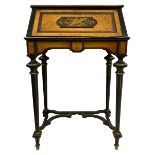 Late 19th to early 20th century French walnut bureau de dame