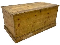19th century scumbled pine blanket chest