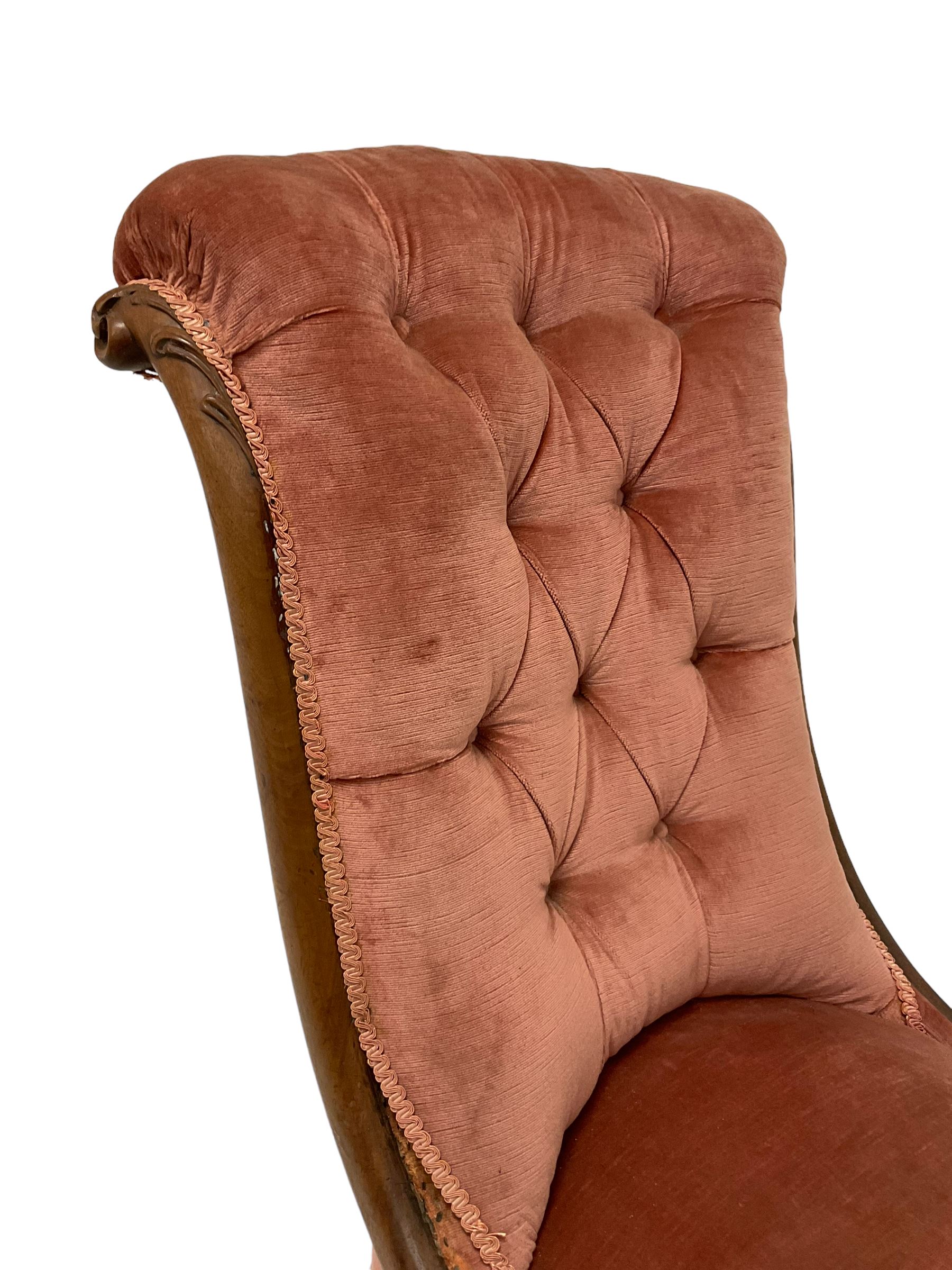 William IV walnut framed nursing chair - Image 4 of 6