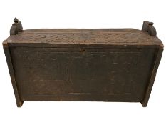 17th century design Continental oak chest or coffer