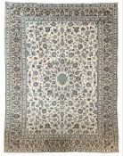 Fine Persian Nain ivory ground carpet