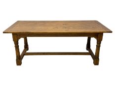 17th century design oak refectory dining table