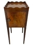 George III mahogany pot cupboard or bedside cabinet