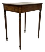 George III inlaid mahogany side table