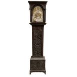 Batty Storr of York - mid 18th century carved oak 8-day longcase clock