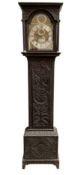 Batty Storr of York - mid 18th century carved oak 8-day longcase clock