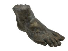 Bronze effect Classical design indoor or garden ornament of the foot of Colossus