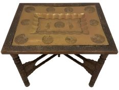 20th century Indian carved hardwood table