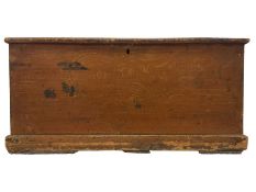 19th century scumbled pine blanked chest
