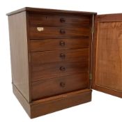 20th century mahogany pedestal collectors filing cabinet
