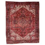 Persian Hamadan red ground rug