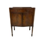 Early 20th century mahogany serpentine side cabinet
