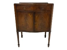 Early 20th century mahogany serpentine side cabinet