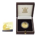 Queen Elizabeth II 2007 gold proof twenty five pound quarter ounce Britannia coin