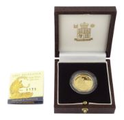 Queen Elizabeth II 2007 gold proof twenty five pound quarter ounce Britannia coin