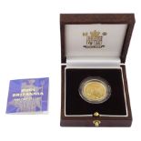 Queen Elizabeth II 2001 gold proof twenty five pound quarter ounce Britannia coin