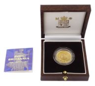 Queen Elizabeth II 2001 gold proof twenty five pound quarter ounce Britannia coin