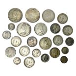 Approximately 140 grams of Great British pre 1920 silver coins