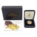 Queen Elizabeth II 2000 gold proof full sovereign coin